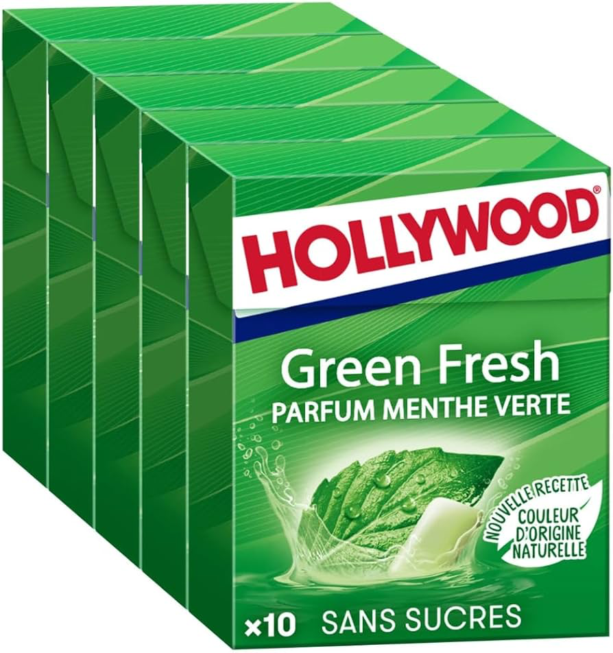 [EPI-0466] Chewing-Gum Hollywood Green Fresh Sans Sucre 14G